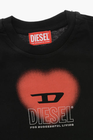 Rundhals-Baumwoll-T-Shirt TCUORE Mit Verlaufendem Druck