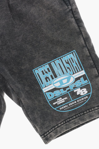 Angerauhte Baumwoll-Shorts PARRID Im Delavè-Effekt