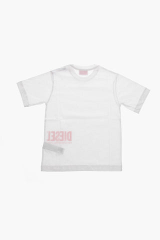 T-Shirt mit Rundhalsausschnitt aus Baumwoll-Jersey mit kontrastierendem Logo