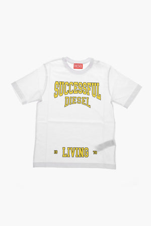 Baumwoll-Jersey T-Shirt mit Frontprint