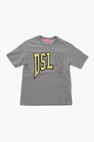 Crewneck Cotton T-Shirt TWASHN With Terry Logo