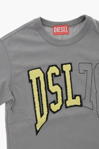Crewneck Cotton T-Shirt TWASHN With Terry Logo