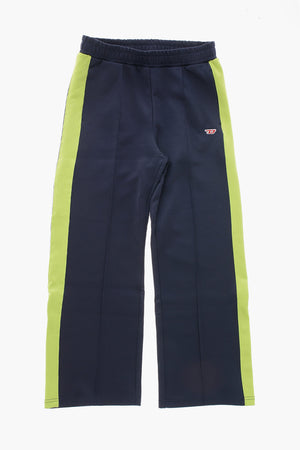 Joggers a Gamba Dritta con Banda Laterale a Contrasto