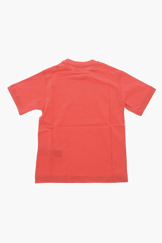 T-Shirt mit Rundhalsausschnitt aus Baumwolle in Uni