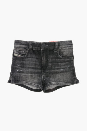Vintage Effect Denim Shorts