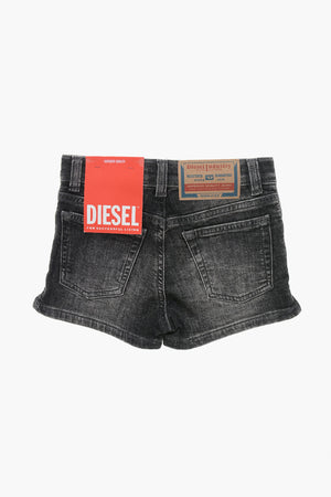 Vintage Effect Denim Shorts