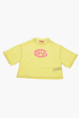 T-Shirt Girocollo TARKI in Tinta Unita con Logo Floccato