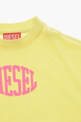 T-Shirt Girocollo TARKI in Tinta Unita con Logo Floccato