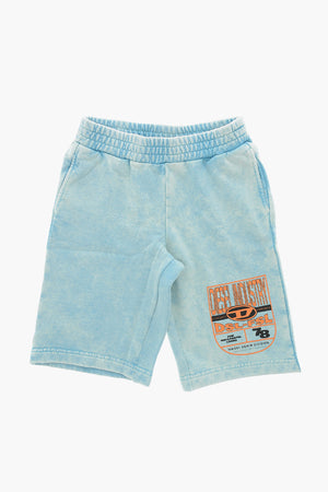 Shorts PARRID in Cotone Garzato Effetto Delavè