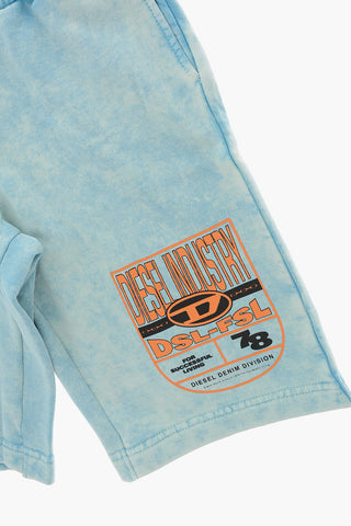 Angerauhte Baumwoll-Shorts PARRID Im Delavè-Effekt