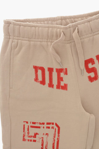 Baumwoll-Shorts Mit Velours-Logo