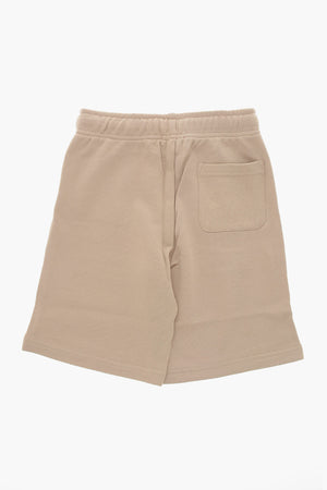 Shorts in Cotone con Logo in Velour