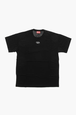 T-shirt Girocollo Oversized in Cotone 