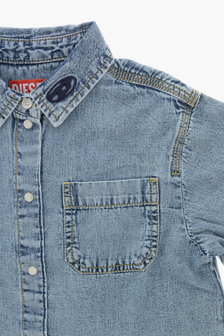 Camicia CINNIX in Denim a Maniche Corte