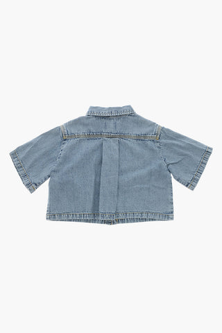 Camicia CINNIX in Denim a Maniche Corte