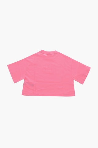 T-shirt Girocollo TARKI in Cotone con Logo in Rilievo