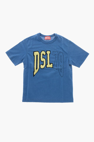 Crewneck Cotton T-Shirt TWASHN With Terry Logo