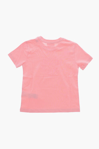 T-Shirt Girocollo in Jersey di Cotone con Stampa Cuore