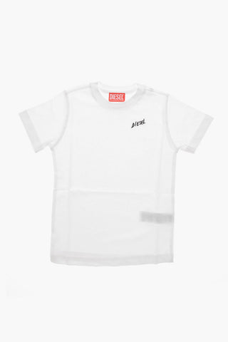 Uni-T-Shirt mit Rundhalsausschnitt und besticktem Logo
