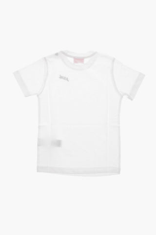 Uni-T-Shirt mit Rundhalsausschnitt und besticktem Logo