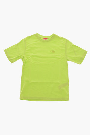 Rundhals-T-Shirt Einfarbig Mit Oval-D Logo Bestickt