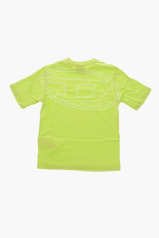Rundhals-T-Shirt Einfarbig Mit Oval-D Logo Bestickt