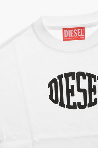 T-Shirt Girocollo TARKI in Tinta Unita con Logo in Rilievo