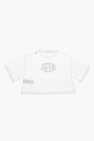 T-Shirt Girocollo TARKI in Tinta Unita con Logo in Rilievo