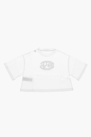 T-Shirt Girocollo TARKI in Tinta Unita con Logo in Rilievo