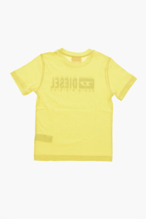 Crewneck Cotton T-Shirt TDIEGORL6 with Gradient Print