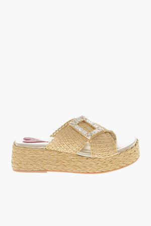 라피아 플랫폼 샌들 SUMMER STRASS