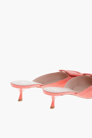 Suede Mules VIV IN THE CITY with 5cm Front Buckle