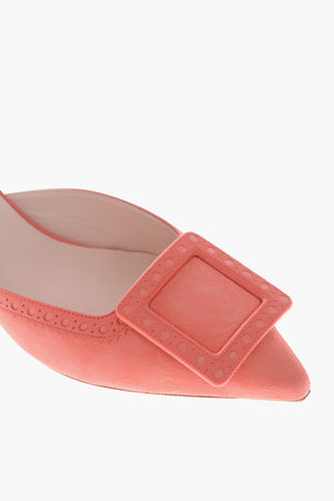 Suede Mules VIV IN THE CITY with 5cm Front Buckle