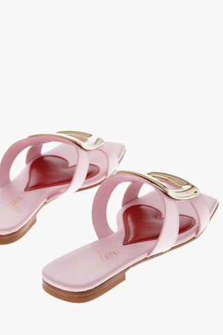Slides in Pelle NEW METAL con Suola in Cuoio