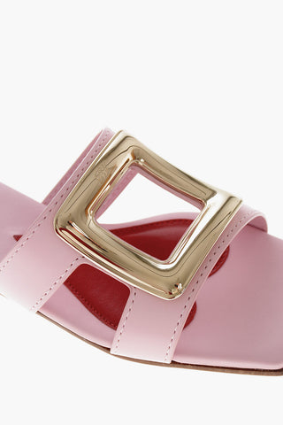 Slides in Pelle NEW METAL con Suola in Cuoio