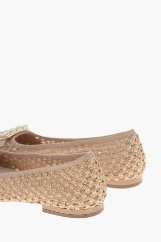 Ballerine in Rafia TRES VIVIER con Fibbia Gioiello