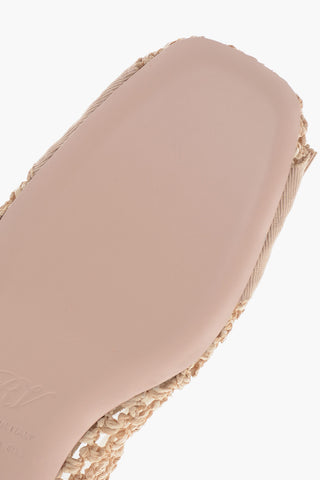 Ballerine in Rafia TRES VIVIER con Fibbia Gioiello