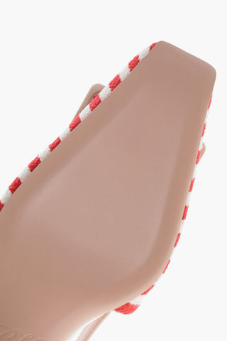 Canvas Pumps LACQUERED With Awning Motif 5cm