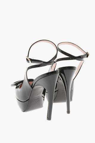Plateau-Slingbacks CHOC BUCKLE aus Lack 13cm