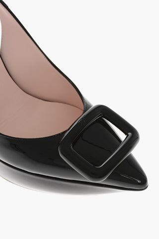 Plateau-Slingbacks CHOC BUCKLE aus Lack 13cm