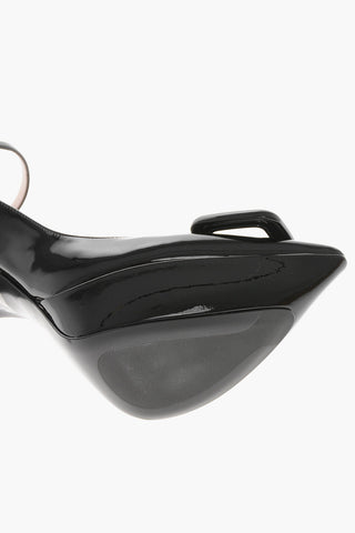 Plateau-Slingbacks CHOC BUCKLE aus Lack 13cm