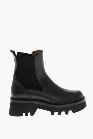 Leather Chelsea Ankle Boots OWENA with Lug Sole