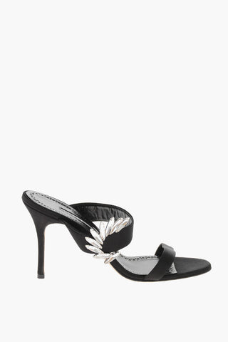 Sandali in Satin CHIVELA con Dettaglio Gioiello 10cm