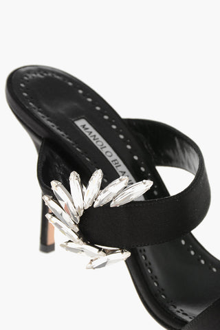 Sandali in Satin CHIVELA con Dettaglio Gioiello 10cm