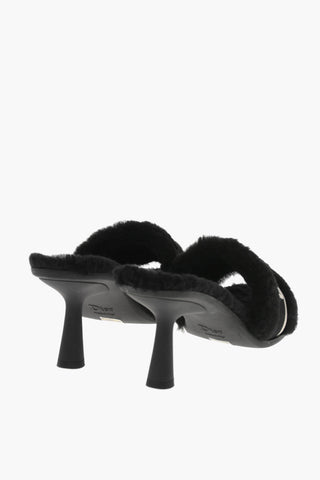 Sandali in Eco-pelliccia DWAY con Logo Frontale 9cm