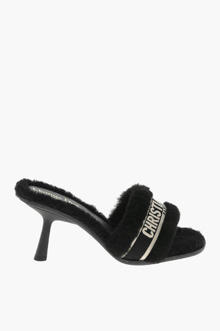 Eco-Fur Sandals DWAY With Front Logo 9cm