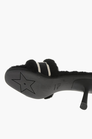 Sandali in Eco-pelliccia DWAY con Logo Frontale 9cm