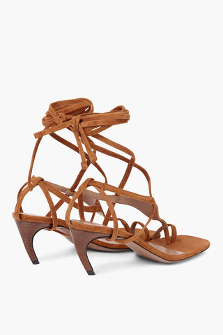 Suede Thong Sandals NOVA With 7cm Ankle Strap