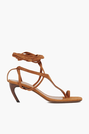 Suede Thong Sandals NOVA With 7cm Ankle Strap