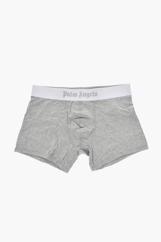 Set 2 Paia di Boxer a Tinta Unita con Banda Logata